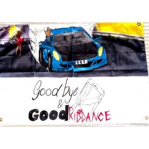 Juice Wrld Rapper Flag Goodbye and Good Riddance Flag Tapestry 24" X 35"